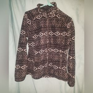 ZeroXposur Womens  Fleece Jacket Size M Black and  White with Zippered Pockets